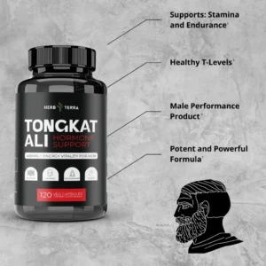 Tongkat Ali 400mg | Supplement for Men, Increase Performance & Support Lean Muscle Growth | 120 Capsules